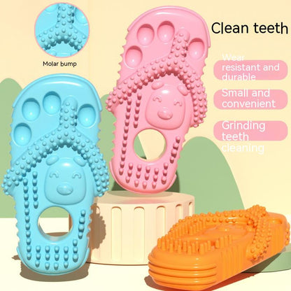 New Pet Toy Bite-resistant Slippers TPR Bite Grinding Teeth Cleaning Multi-color Dog Toy