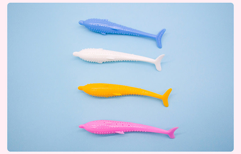 Teeth Cleaning Silicone Fish Pet Toy Molar