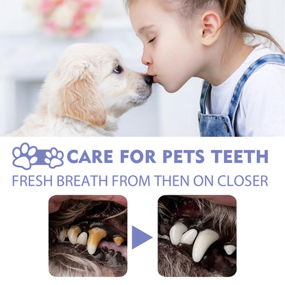 Pet Dog Cat Teeth Cleaning Spray Remove Tartar Teeth Stains