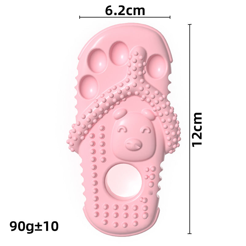 New Pet Toy Bite-resistant Slippers TPR Bite Grinding Teeth Cleaning Multi-color Dog Toy